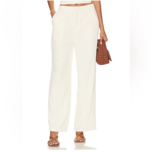 Sndys Pants - SNDYS Roma Pants Ivory Cream Wide Leg trousers Revolve NWT S